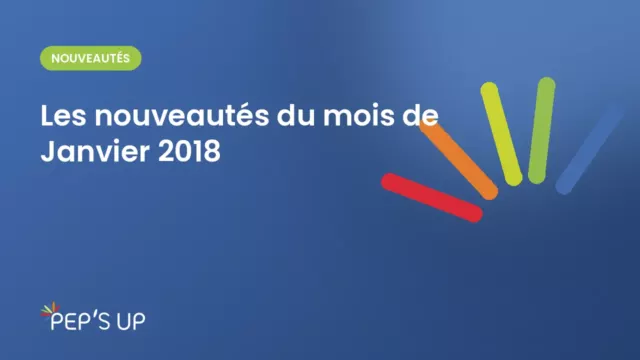 Les nouveautés du mois de Janvier 2018