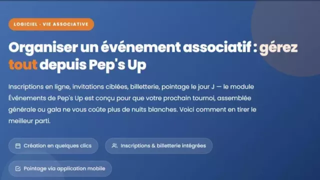 Gestion des événements associatifs : le guide complet avec Pep’s Up