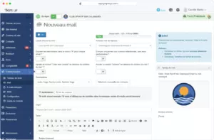 Capture du logiciel Pep's Up — Communication