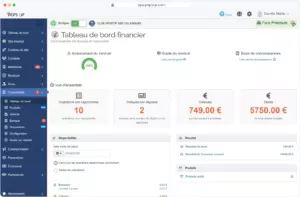 Capture du logiciel Pep's Up — Comptabilité