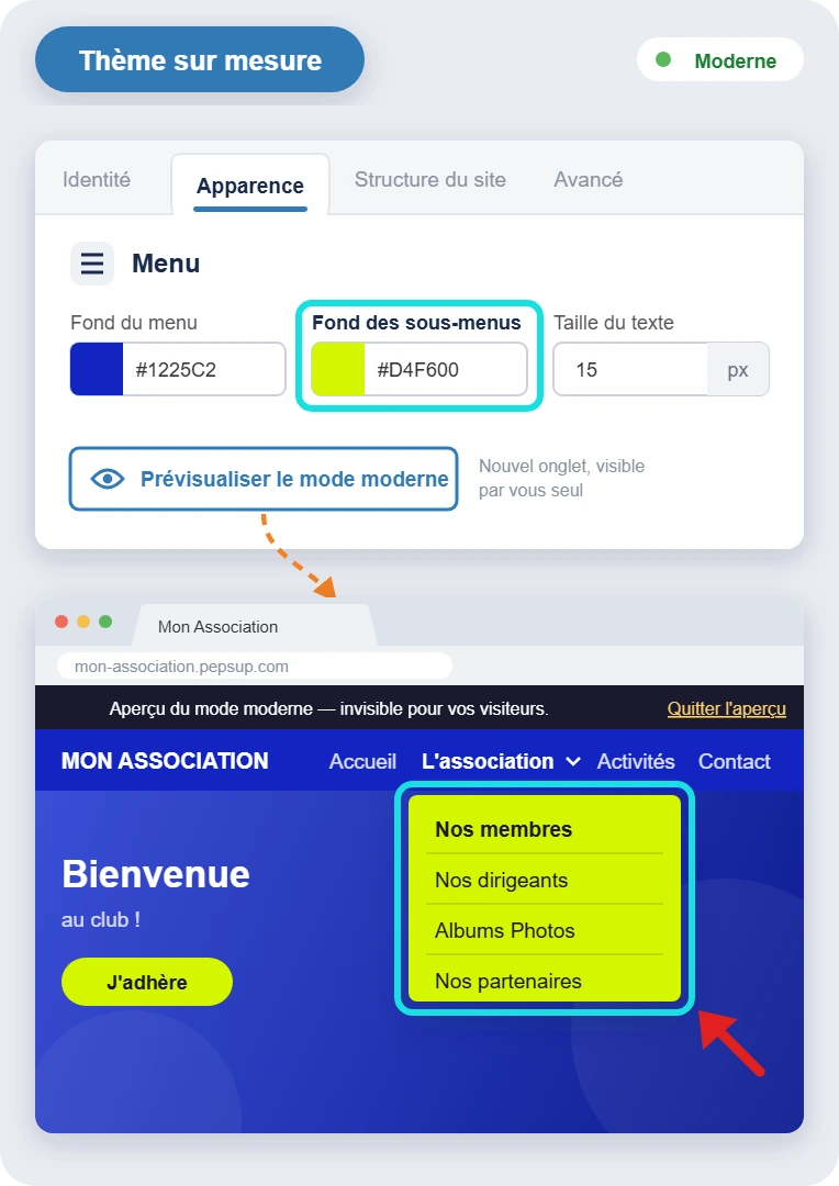 Thème réglé au détail près